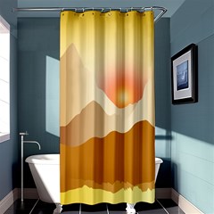 Twilight Mountain Landscape Sky Shower Curtain 36  X 72  (stall)  by Vaneshart