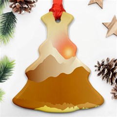 Twilight Mountain Landscape Sky Ornament (christmas Tree)  by Vaneshart