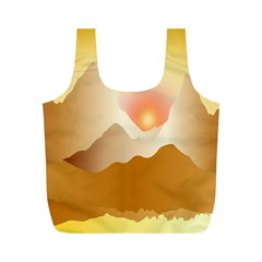 Twilight Mountain Landscape Sky Full Print Recycle Bag (m) by Vaneshart