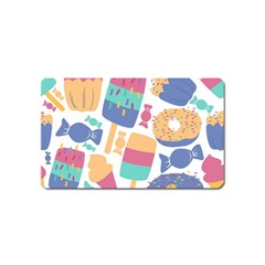 Icecream Pattern Pastel Sumer Magnet (name Card) by Vaneshart