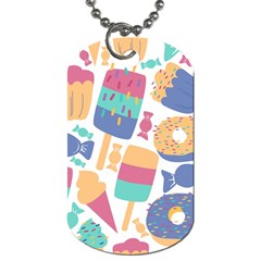 Icecream Pattern Pastel Sumer Dog Tag (one Side) by Vaneshart