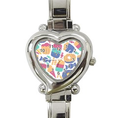 Icecream Pattern Pastel Sumer Heart Italian Charm Watch by Vaneshart