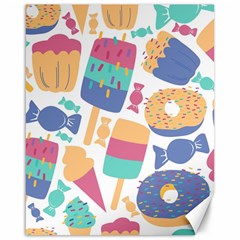 Icecream Pattern Pastel Sumer Canvas 16  X 20  by Vaneshart