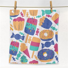 Icecream Pattern Pastel Sumer Face Towel by Vaneshart