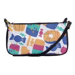 Icecream Pattern Pastel Sumer Shoulder Clutch Bag by Vaneshart