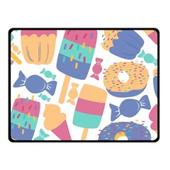 Icecream Pattern Pastel Sumer Fleece Blanket (small) by Vaneshart