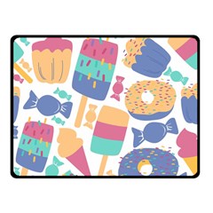 Icecream Pattern Pastel Sumer Double Sided Fleece Blanket (small)  by Vaneshart