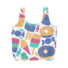 Icecream Pattern Pastel Sumer Full Print Recycle Bag (m) by Vaneshart