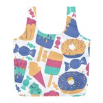 Icecream Pattern Pastel Sumer Full Print Recycle Bag (L) Front