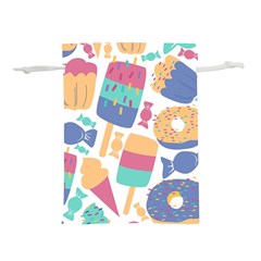 Icecream Pattern Pastel Sumer Lightweight Drawstring Pouch (m) by Vaneshart