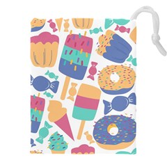 Icecream Pattern Pastel Sumer Drawstring Pouch (5xl)