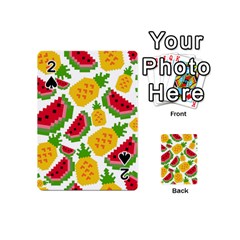 Watermelon Pattern Se Fruit Summer Playing Cards 54 Designs (mini) by Vaneshart