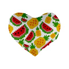 Watermelon Pattern Se Fruit Summer Standard 16  Premium Heart Shape Cushions by Vaneshart