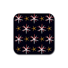 Sea Stars Pattern Sea Texture Rubber Coaster (square)  by Vaneshart