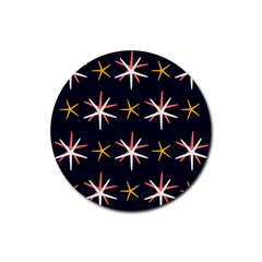 Sea Stars Pattern Sea Texture Rubber Coaster (round)  by Vaneshart