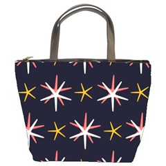 Sea Stars Pattern Sea Texture Bucket Bag by Vaneshart