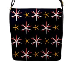 Sea Stars Pattern Sea Texture Flap Closure Messenger Bag (l) by Vaneshart