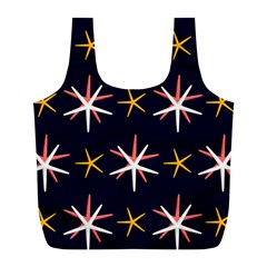 Sea Stars Pattern Sea Texture Full Print Recycle Bag (l)