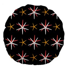 Sea Stars Pattern Sea Texture Large 18  Premium Flano Round Cushions by Vaneshart