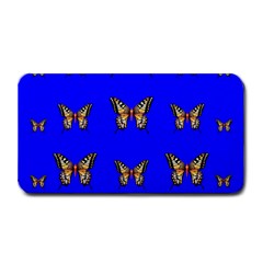 Butterfly Pattern Blue Insects Medium Bar Mats by Vaneshart