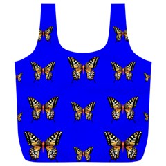 Butterfly Pattern Blue Insects Full Print Recycle Bag (xxxl) by Vaneshart