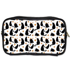 Black Cat Star Christmas Tree Toiletries Bag (one Side) by Vaneshart