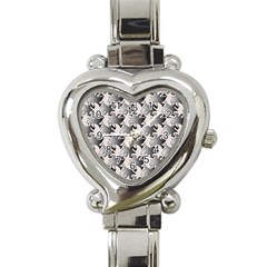 Seamless Tessellation Background Heart Italian Charm Watch