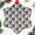 Seamless Tessellation Background Snowflake Ornament (Two Sides) Front