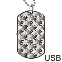 Seamless Tessellation Background Dog Tag USB Flash (One Side)