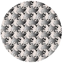 Seamless Tessellation Background Wooden Bottle Opener (round)