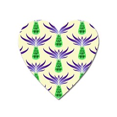 Thistles Purple Flora Flowering Heart Magnet by Vaneshart