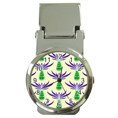 Thistles Purple Flora Flowering Money Clip Watches by Vaneshart