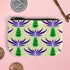 Thistles Purple Flora Flowering Mini Coin Purse by Vaneshart