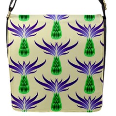 Thistles Purple Flora Flowering Flap Closure Messenger Bag (s) by Vaneshart