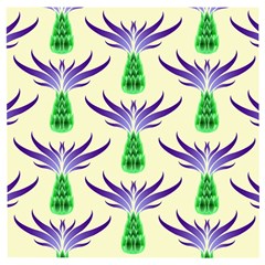 Thistles Purple Flora Flowering Wooden Puzzle Square by Vaneshart