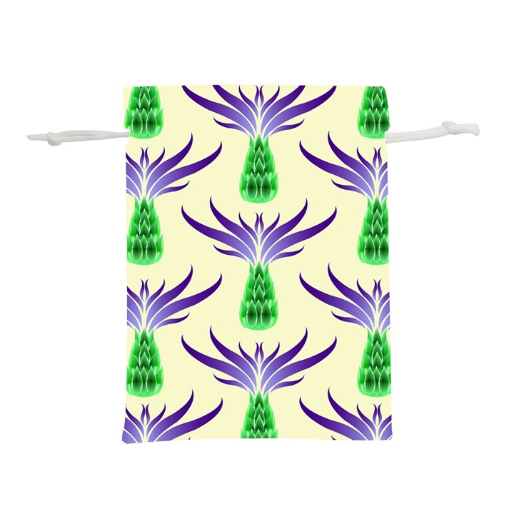 Thistles Purple Flora Flowering Lightweight Drawstring Pouch (S)