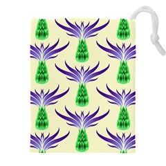 Thistles Purple Flora Flowering Drawstring Pouch (5xl)