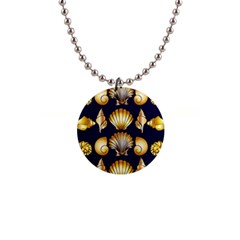 Snails See Shells Golden 1  Button Necklace by Vaneshart