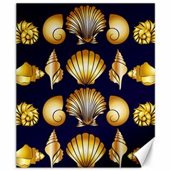 Snails See Shells Golden Canvas 8  X 10  by Vaneshart