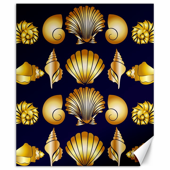 Snails See Shells Golden Canvas 20  x 24 