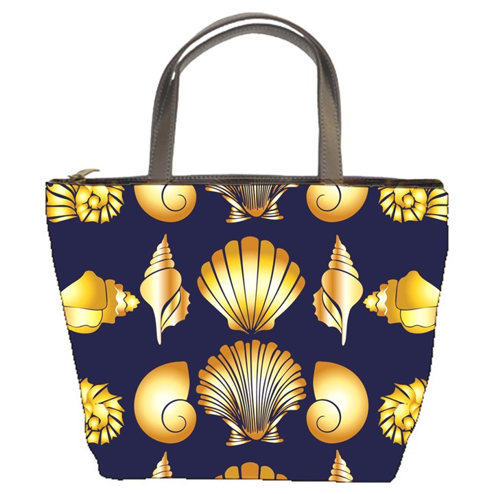 Snails See Shells Golden Bucket Bag