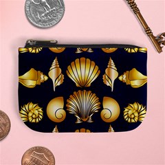 Snails See Shells Golden Mini Coin Purse by Vaneshart