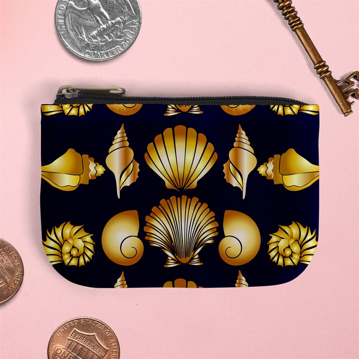 Snails See Shells Golden Mini Coin Purse