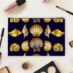 Snails See Shells Golden Cosmetic Bag (Large) Back