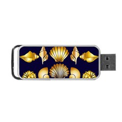 Snails See Shells Golden Portable Usb Flash (one Side) by Vaneshart