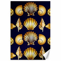 Snails See Shells Golden Canvas 20  X 30  by Vaneshart