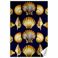 Snails See Shells Golden Canvas 24  X 36  by Vaneshart