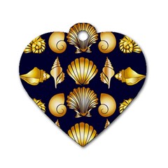 Snails See Shells Golden Dog Tag Heart (one Side) by Vaneshart