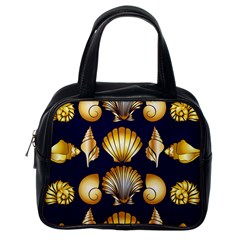 Snails See Shells Golden Classic Handbag (one Side) by Vaneshart