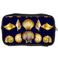 Snails See Shells Golden Toiletries Bag (one Side) by Vaneshart